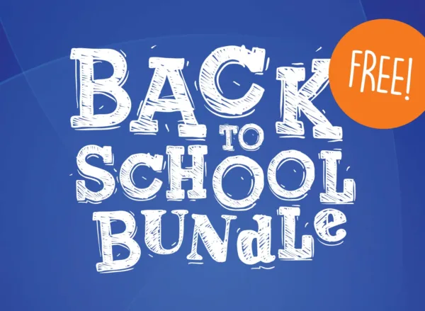 400x293_BacktoSchoolBundle "Back to School Bundle" in white font against a blue background with an orange sticker that says "FREE!"