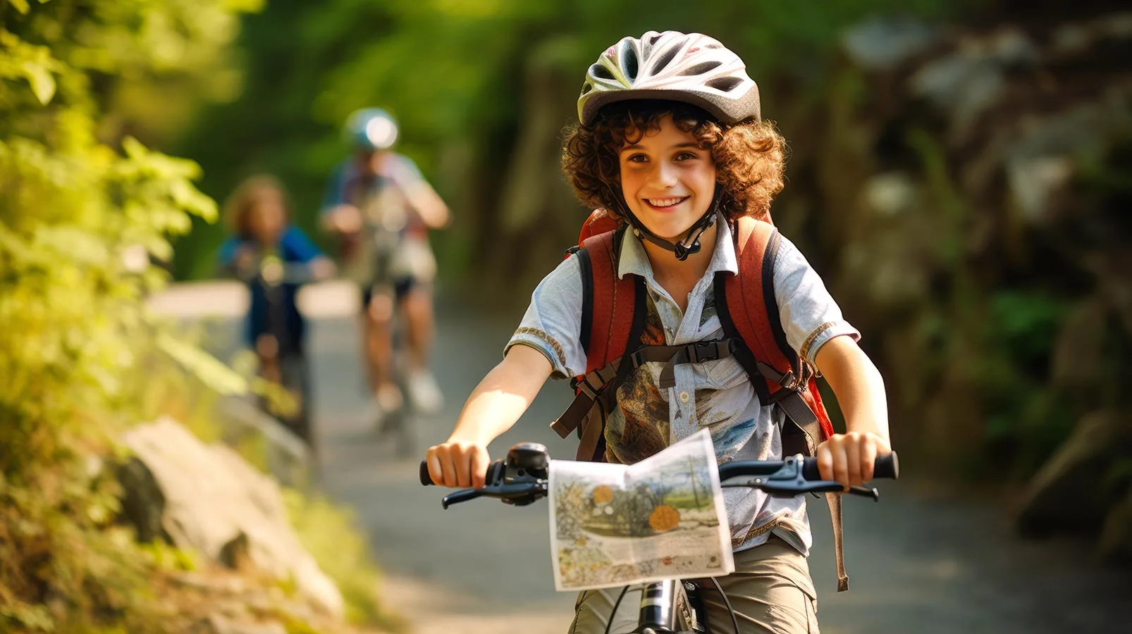 Movement for Happiness SPREAD header - child on bike