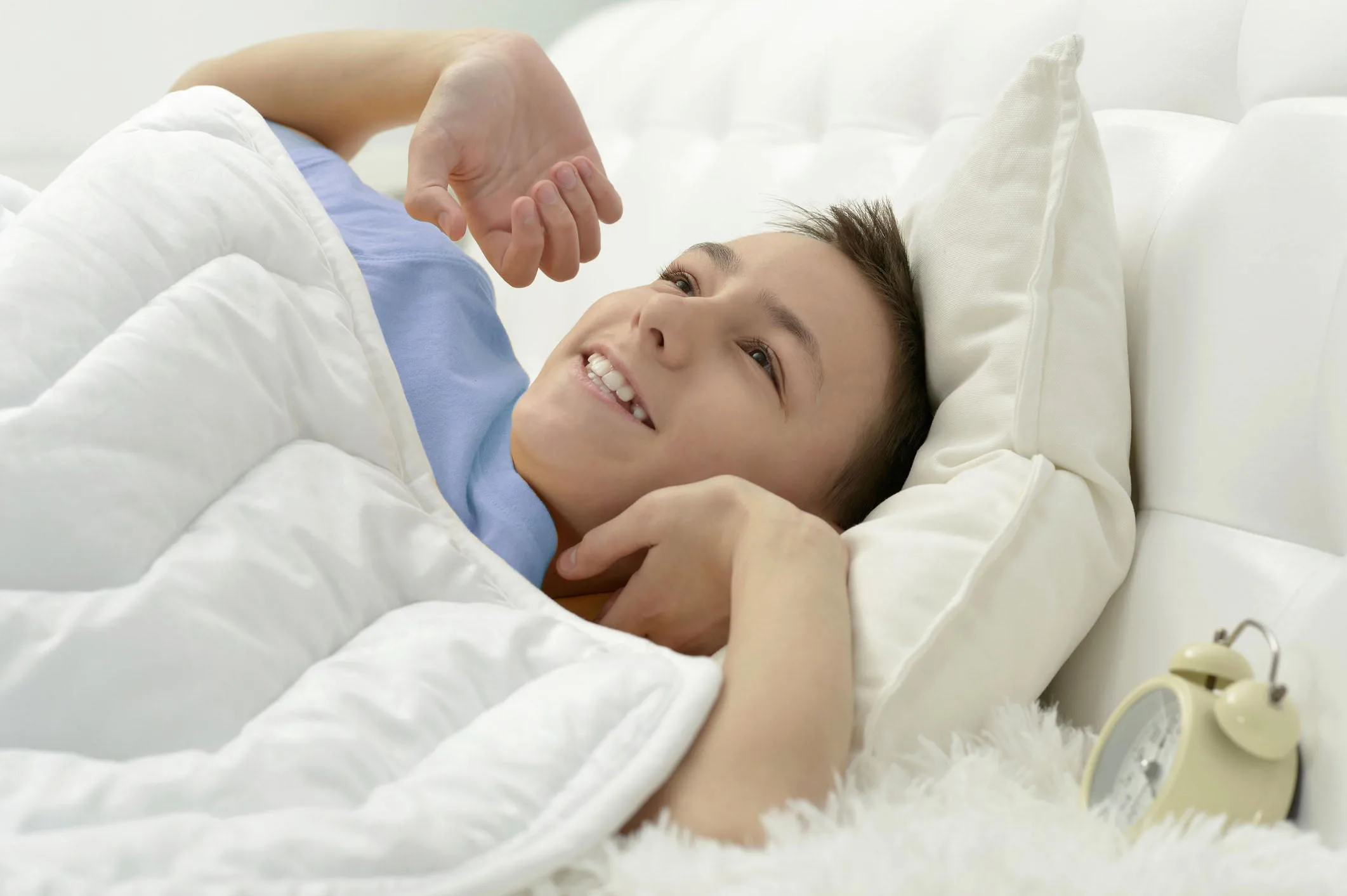 Boy in bed