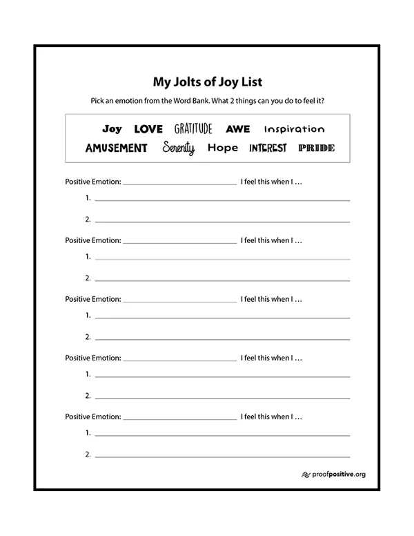 My Jolts of Joy List thumbnail