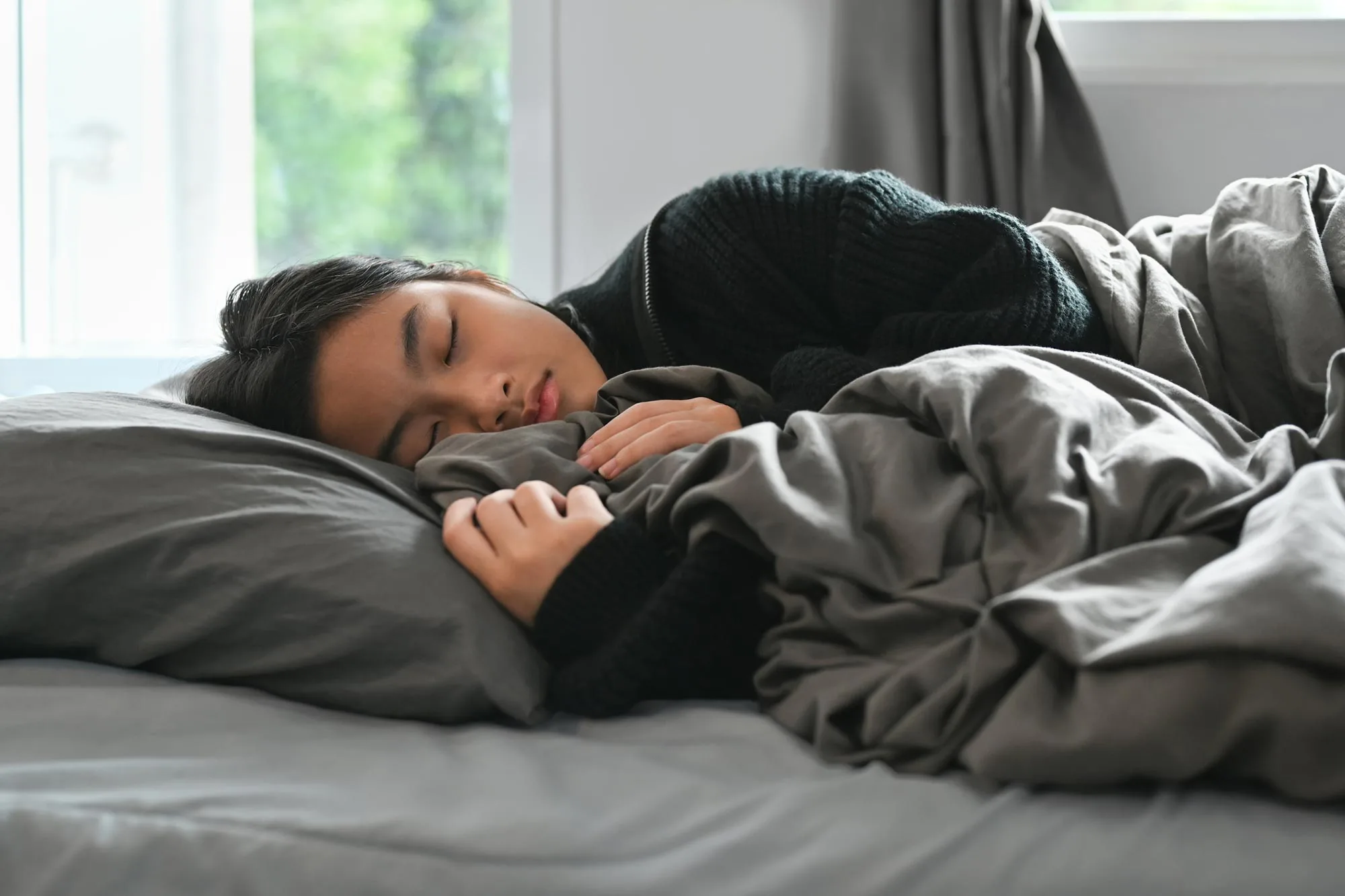 young woman sleeping