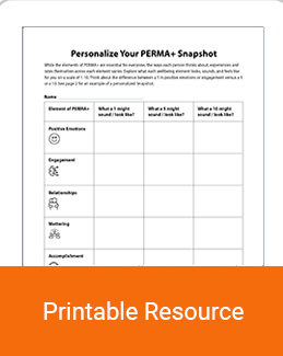 Personalize Your PERMA+ Snapshot thumbnail