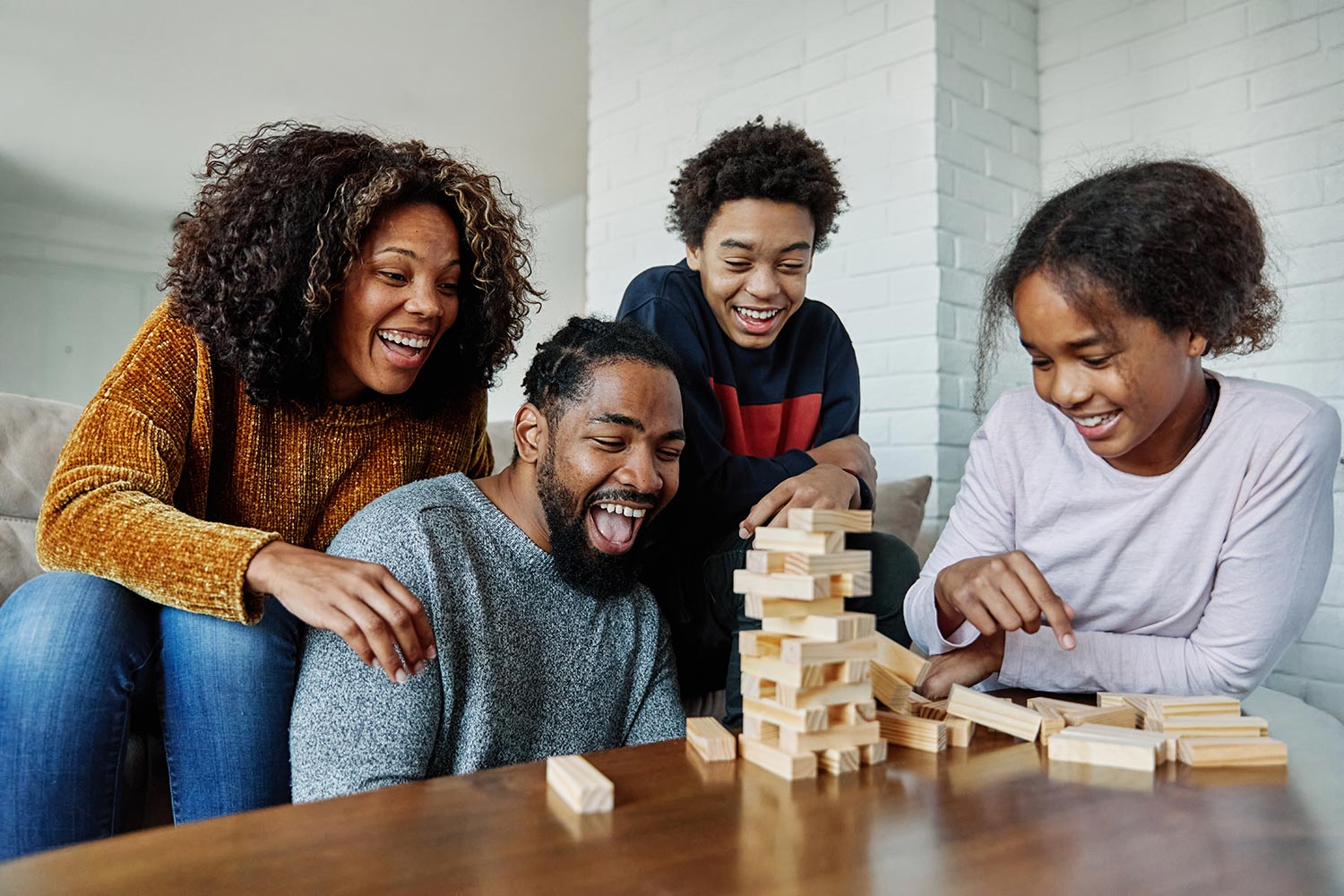 Family playing together