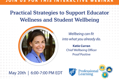 JOIN US FOR THIS INTERACTIVE WEBINAR Join us for this interactive webinar. Practical strategies to support educator wellness and student wellbeing