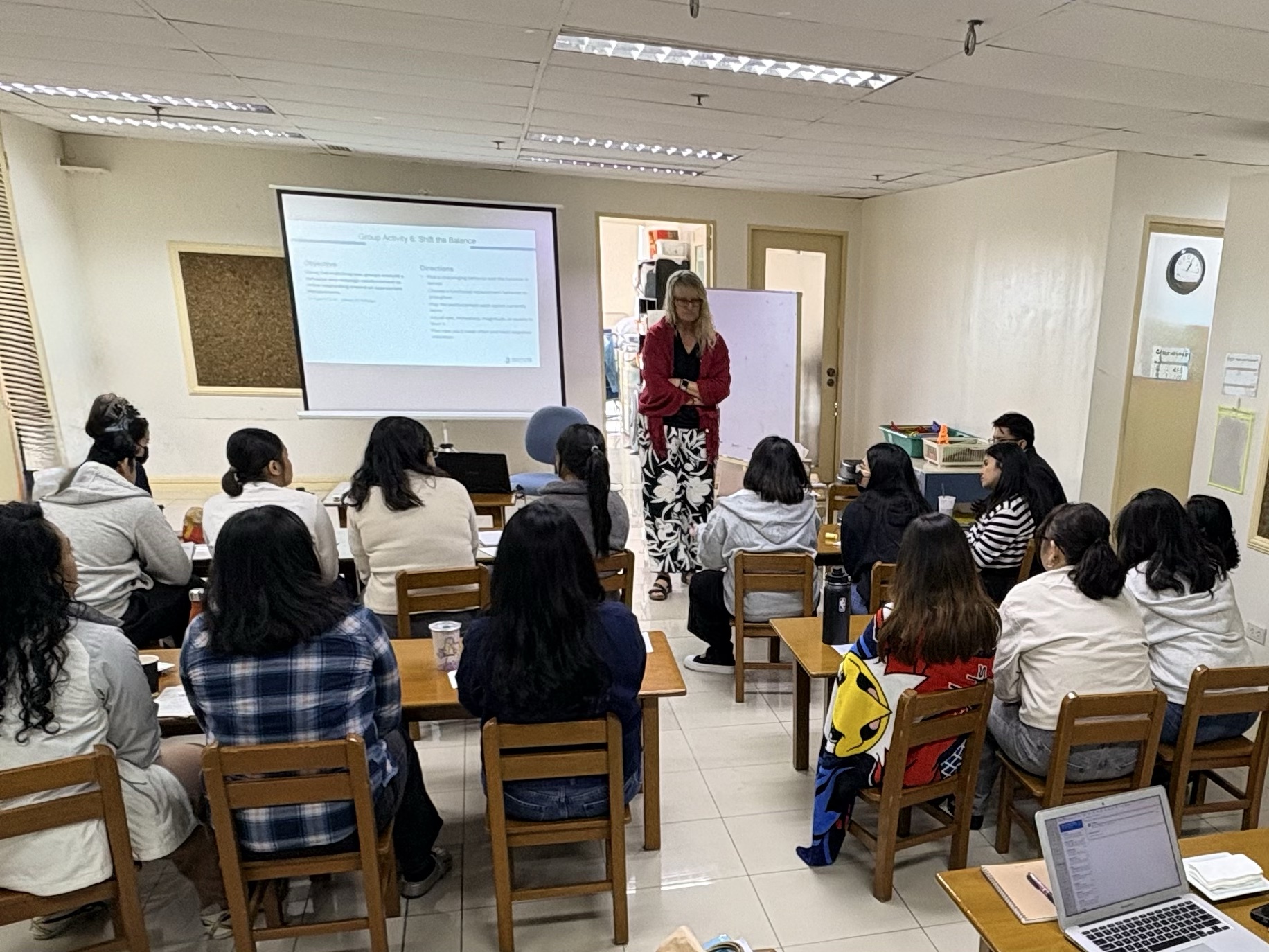 teacher in a classroom