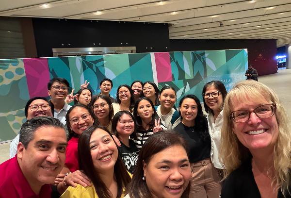 Selfie of a smiling group